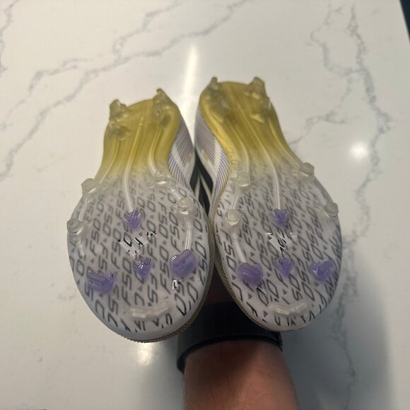 Adidas F50 ELITE LACELESS FIRM GROUND CLEATS KIDS SIZE 4 - Picture 3 of 8